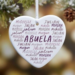Grateful Heart Personalized Heart Ornament - 1 Sided Glossy