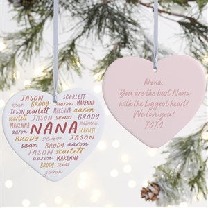 Grateful Heart Personalized Heart Ornament - 2 Sided Matte