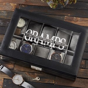 Our Dad Personalized Leather 10 Slot Watch Box