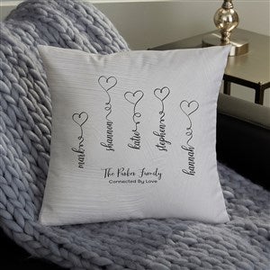 Connected By Love Personalized 14x14 Throw Pillow