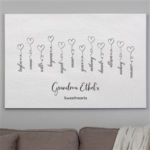 Connected By Love Personalized Canvas Print - 20x30