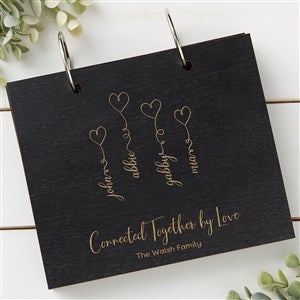 Connected By Love Personalized Black Poplar Wood Photo Album