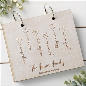 Connected By Love Personalized Whitewashed Wood Photo Album