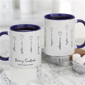 Connected By Love Personalized Coffee Mug 11 oz Blue