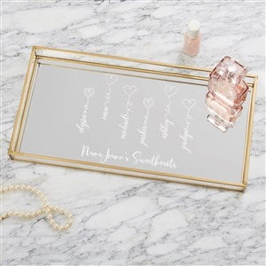 Connected By Love Personalized Mirrored Vanity Tray