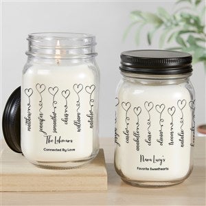 Connected By Love Personalized Candle Jar