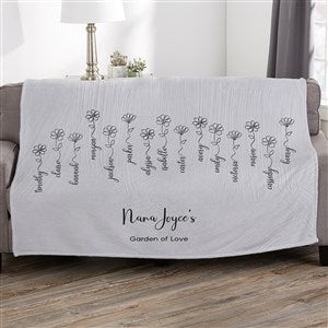 Garden Of Love Personalized 50x60 Plush Fleece Blanket