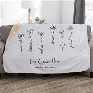 Garden Of Love Personalized 60x80 Sherpa Blanket