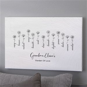 Garden Of Love Personalized Canvas Print - 12x18