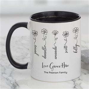 Garden Of Love Personalized Coffee Mug 11oz Black