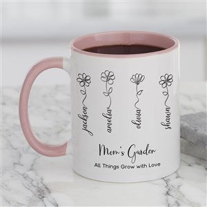 Garden Of Love Personalized Coffee Mug 11oz Pink