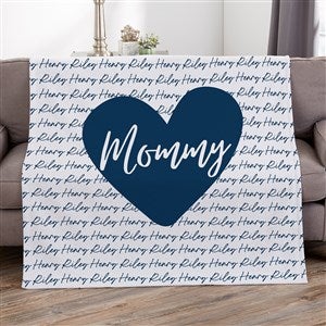 Family Heart Personalized 50x60 Sweatshirt Blanket