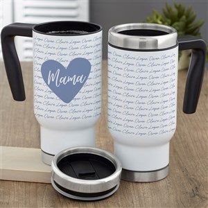 Family Heart Personalized 14 oz. Commuter Travel Mug - #34895