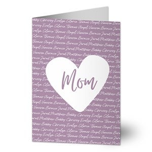 Family Heart Personalized Greeting Cards