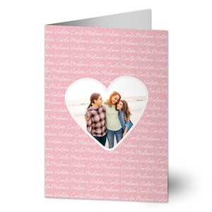 Family Heart Photo Personalized Greeting Cards