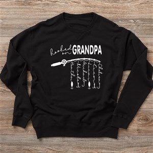 Hooked On Dad Personalized Hanes Adult ComfortWash Sweatshirt