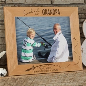 Hooked On Dad Personalized Picture Frame - 8 x 10
