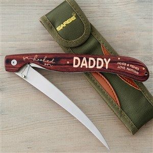 Hooked On Dad Personalized Fish Fillet Knife