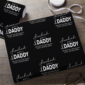 Hooked On Dad Personalized Wrapping Paper Roll