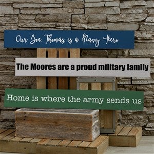 Military Expressions Personalized Wooden Sign