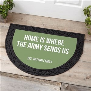 Military Expressions Personalized Half Round Doormat