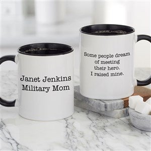 Military Expressions Personalized Coffee Mug for Her 11oz Black