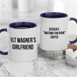 Military Expressions Personalized Coffee Mug for Her 11oz Blue