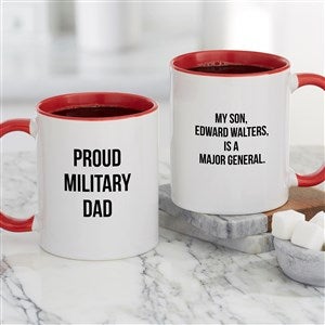 Military Expressions Personalized Coffee Mug for Him 11oz Red