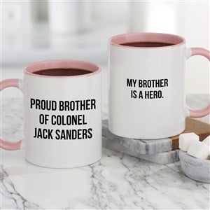 Military Expressions Personalized Coffee Mug for Him 11oz Pink
