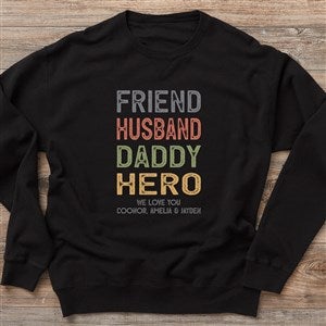 Friend, Husband, Daddy Personalized Hanes Adult ComfortWash Sweatshirt