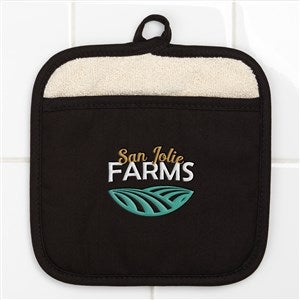Personalized Logo Pot Mitt- Black  - 34967