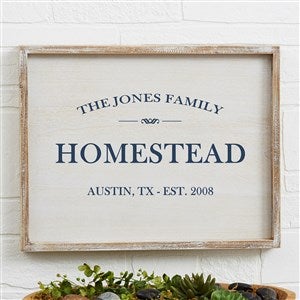 Family Market Homestead Personalized Whitewashed Barnwood Sign 14x18