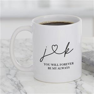 Drawn Together By Love Personalized Coffee Mug 11oz White