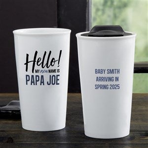 My New Name Is... Personalized Double-Wall Ceramic Travel Mug