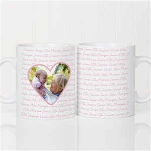 Family Heart Photo Personalized 30 oz. Oversized Coffee Mug