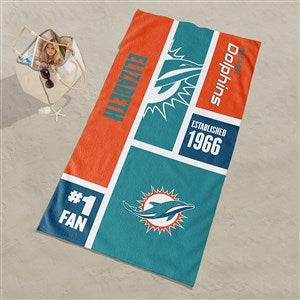 Miami Dolphins NFL Personalized Beach Towel