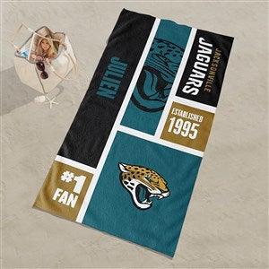 Jacksonville Jaguars NFL Personalized Beach Towel