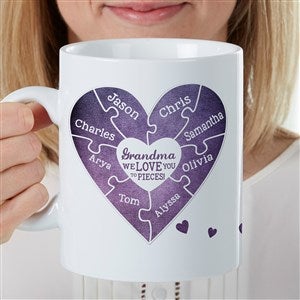We Love You To Pieces Personalized 30 oz. Oversized Coffee Mug