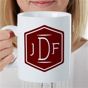 Classic Monogram Personalized 30 oz Oversized Coffee Mug
