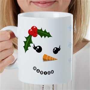 Snowman Character Personalized Christmas 30 oz. Oversized Coffee Mug