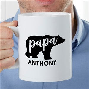 Papa Bear Personalized 30 oz. Oversized Coffee Mug