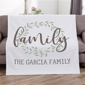 Family Wreath Personalized 50x60 Sweatshirt Blanket