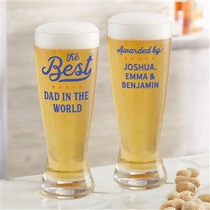 Best Dad Ribbon Personalized 23oz. Pilsner Glass