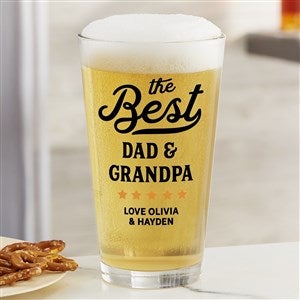 Best Dad Ribbon Personalized 16oz. Pint Glass