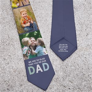 personalized tie with photo on back