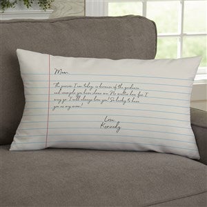 Letter To Mom Personalized Lumbar Throw Pillow