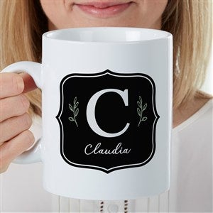 Black & White Buffalo Check Personalized 30oz Oversized Mug