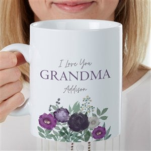 Floral Love For Grandma Personalized 30oz Photo Mug