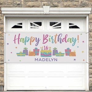 Birthday Celebration Personalized Birthday Banner - 45x108