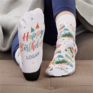Birthday Celebration Personalized Kids Photo Socks